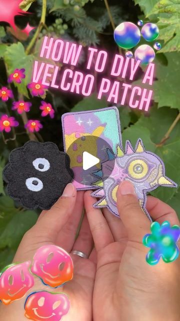 Diy Velcro Patches, Iron On Patches Sweatshirt Ideas, How To Make Patches, Handmade Patches, Diy Patch, Felt Patch, Diy Jacket, My Bags, Velcro Patches