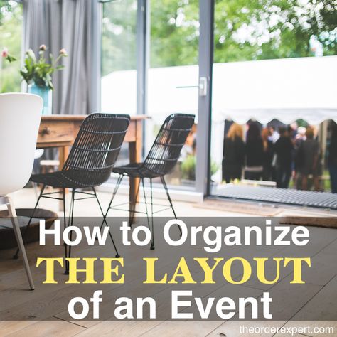 Planning an event is no easy feat. One of the ways you can make the process easier for yourself is to organize the layout of the event. You'll know what is taking place, and where, at any given point in time. Clutter Room, Event Planning 101, Event Planning Guide, Event Planning Organization, Event Planning Business Cards, Event Planning Career, Getting Organized At Home, Event Planning Decorations, Event Planning Logo