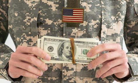 American military man with money stock image New Photo Download, Military Men, Money, Stock Images