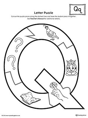 Letter Q Puzzle Printable Worksheet.The Letter Q Puzzle is perfect for helping students practice recognizing the shape of the letter Q, and it's beginning sound, along with developing fine-motor skills. Letter Q Crafts For Kindergarten, Q Worksheets For Preschool, Letter Q Activities For Preschool, Letter Q Craft, Letter Q Activities, Letter Q Crafts, Puzzle Printable, Letter Sound Activities, Alphabet Puzzle