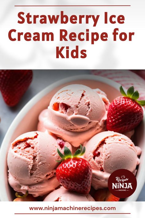 Make a fun and easy strawberry ice cream recipe that kids will love! Packed with fresh fruit and simple ingredients, it’s a perfect homemade treat for little ones. Real Fruit Ice Cream, Easy Strawberry Ice Cream, Strawberry Ice Cream Sandwich, Best Homemade Ice Cream, Homemade Strawberry Ice Cream, Strawberry Ice Cream Recipe, Vanilla Coffee Creamer, Recipe For Kids, Fruit Ice Cream