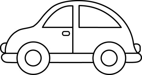 Car Outline Drawing, Car To Draw, Toys Coloring Pages, Toy Drawing, Toys Drawing, Car Outline, Dinosaur Clipart, Car Clipart, Car Drawing