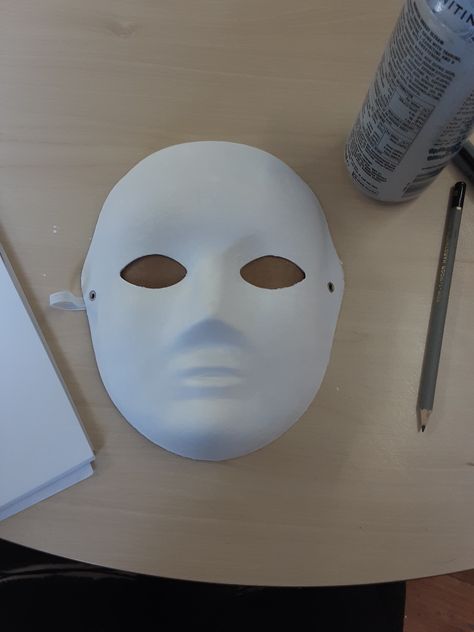 White Halloween Mask, Plain White Mask, Jester Mask, Blank Mask, Creepy Masks, Mask Guy, Mask Aesthetic, Eye Hole, Theatre Masks