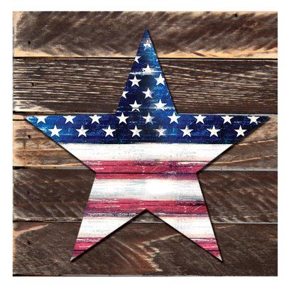 Patriotic Wall Decor, Fourth Of July Crafts For Kids, Americana Crafts, Patriotic Wall, 4th July Crafts, Stars Wall Decor, Fourth Of July Decor, Wood Stars, Patriotic Crafts