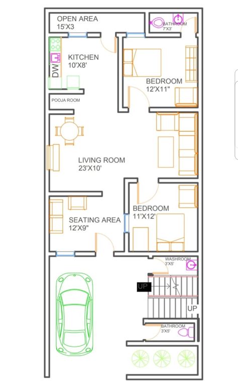 25x50 house plan - Housewala 25x50 House Plans North Facing, 20by50 House Plan, 19×50 House Plan, 20 By 60 House Plans, 15x40 House Plans, 30x50 House Plans, 20x30 House Plans, West Facing House, North Facing House