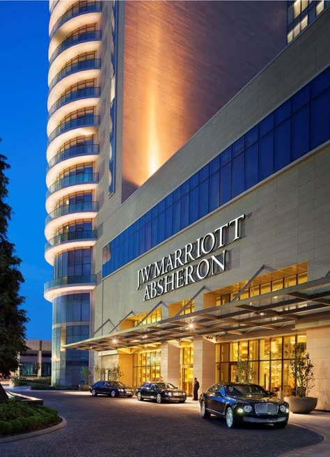 Marriott Hotels Interior, Right Place Right Time, Marriot Hotel, Cavo Tagoo Mykonos, Hotel Design Architecture, Hotel Exterior, Warehouse Design, Facade Lighting, Marriott Hotel