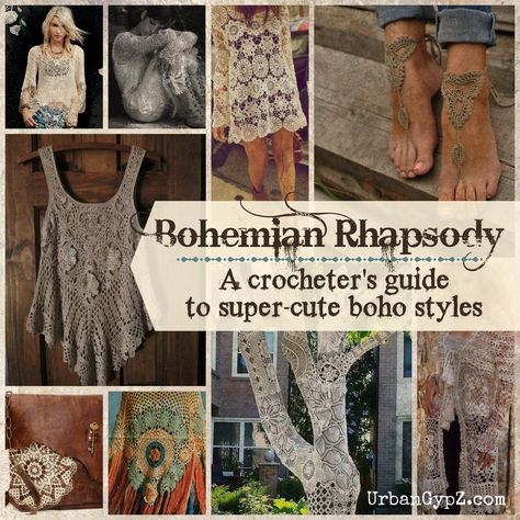 Bohemian Rhapsody: A guide to boho crochet patterns | UrbanGypZ Hippie Crochet Patterns, Boho Crochet Patterns, Chaleco Casual, Hippie Crochet, Stil Boho, Mode Boho, Crochet Clothes Patterns, Boho Patterns, Boho Diy