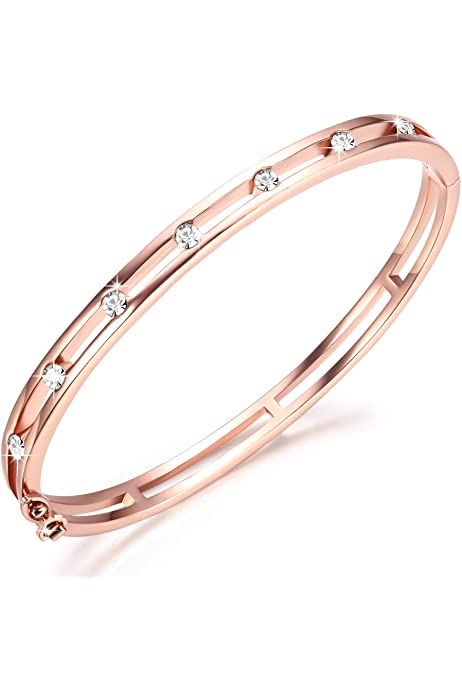 Rose Gold Bracelet For Women, Rose Gold Bangle Bracelet, Diamond Bracelet Design, Rose Gold Bangle, Bracelets Design, Antique Jewelry Indian, Rose Bracelet, Bracelet Wedding, Jewelry Bracelets Gold