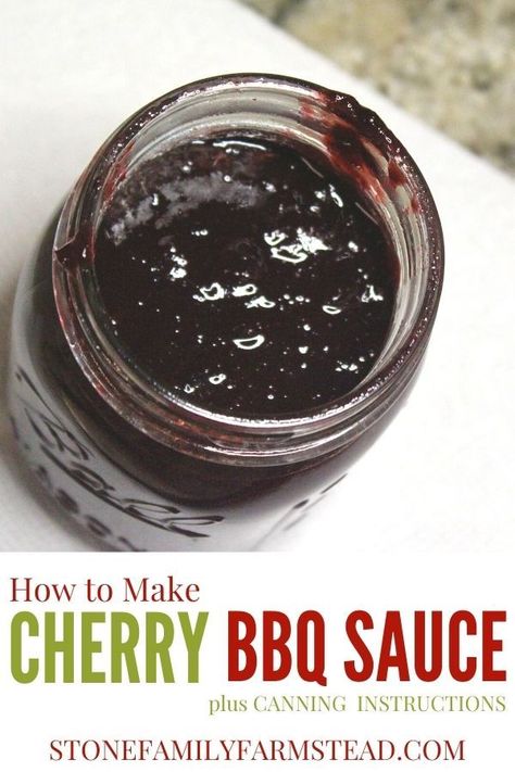 Sweet And Spicy Bbq Sauce Recipe, Spicy Bbq Sauce Recipe, Cherry Bbq Sauce, Spicy Bbq Sauce, Cherry Salsa, Homemade Bbq Sauce, Cherry Sauce, Barbecue Sauce Recipes, Canned Cherries