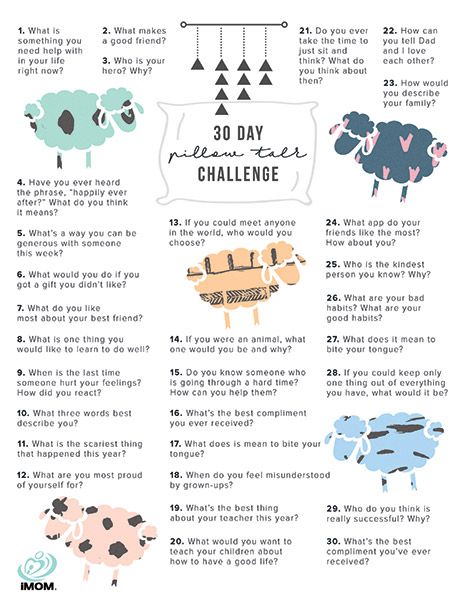 pillow talk challenge                                                                                                                                                                                 More Family Conversation Starters, Conversation Starters For Kids, Family Conversation, Education Positive, Confidence Kids, Smart Parenting, Mentally Strong, Love Challenge, Parenting 101