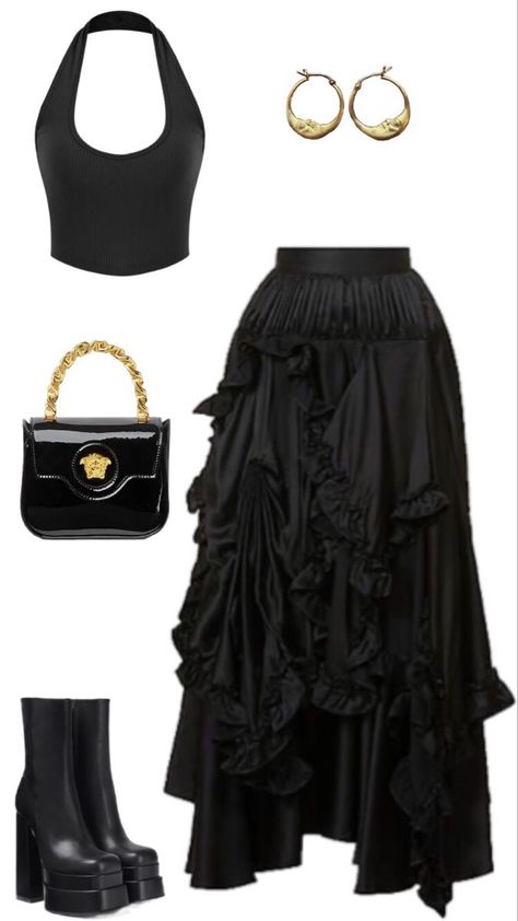 Late Night Talk Show Outfit, Versace Aesthetic Outfits, Divine Feminine Outfits, Alluring Outfits, Dark Feminine Outfits, Trendy Outfit Ideas, Dress Trendy, Earthy Outfits, Versace Fashion