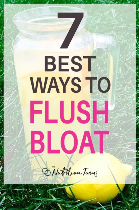 7 Best Ways to Flush Bloat. These easy bloat remedies will flush bloat fast to give you a flat belly. Follow this eating plan to feel light fast. For MORE RECIPES, fitness & nutrition tips please SIGN UP for our FREE NEWSLETTER www.NutritionTwins.com Bloat Remedies, Best Fat Burning Foods, Eating Plan, More Recipes, Healthy Food Choices, Lose 50 Pounds, Flat Belly, Best Diets, Nutrition Tips