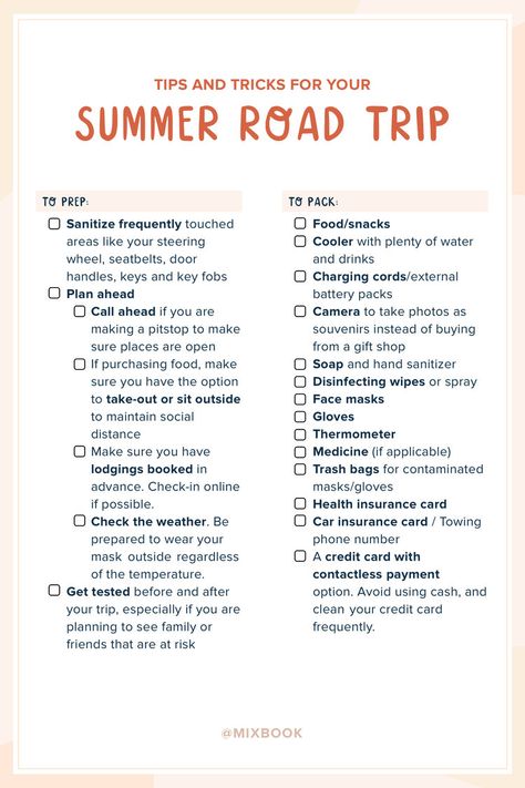 Road Trip Checklist, Trip Checklist, Summer Road Trips, Trip Packing List, Road Trip Packing List, Ultimate Road Trip, Travel Bag Essentials, Road Trip Packing, Road Trip Hacks