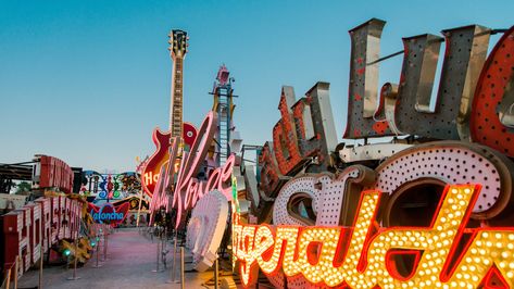 10 fun things to do when traveling alone to Las Vegas Neon Museum Las Vegas, The Neon Museum, Las Vegas Attractions, Vegas Attractions, Museums In Las Vegas, Traveling By Yourself, Cosmopolitan Las Vegas, Neon Museum, Visit Las Vegas