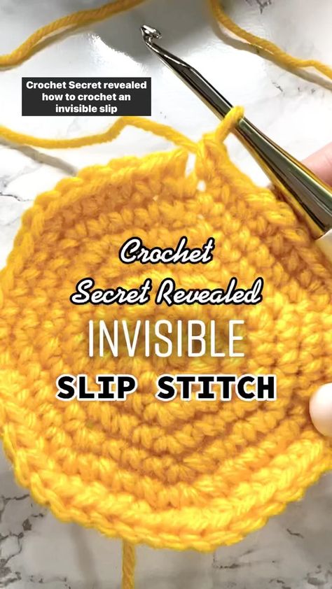 nickishomemadecrafts on Instagram: One of the best crochet tips you’ve ever seen! I love this one! It’s provides you with a slip stitch but it’s not visible at all! Perfectly… Slip Stitch Crochet, Yarn Creations, Crochet Chain, Happy New Years Eve, Happy New Years, Crochet Tips, Secrets Revealed, More Energy, Crochet Videos