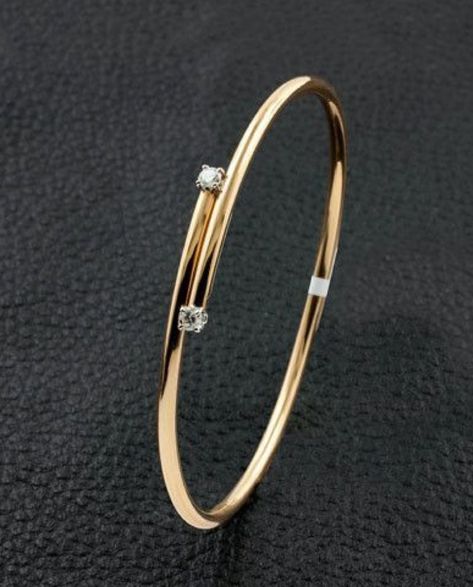 Gold bangle with 2 stone diamond Jewerly Bracelets, Diamond Bracelet Design, Bracelets Design, Wedding Jewellery Collection, Jewelry Bracelets Gold, Bracelets Gold, Gold Ring Designs, Bangles Jewelry Designs, Gold Bangles Design