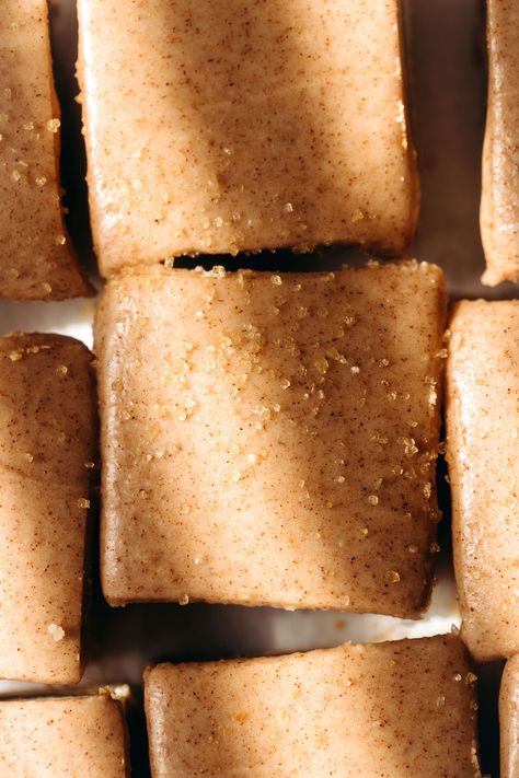 Brown Sugar Cinnamon Pop Tart Bars (vegan + gluten-free) | Feasting on Fruit Pop Tart Flavors, Feasting On Fruit, Gluten Free Shortbread, Powdered Sugar Glaze, Cozy Fall Recipes, Shortbread Bars, Pop Tart, Shortbread Recipes, Fall Recipe