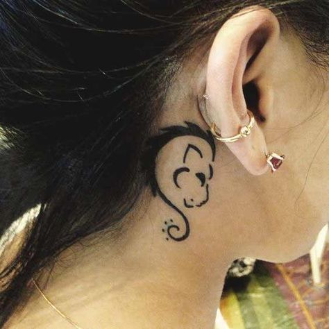 50 Best Leo Zodiac Tattoo Design Ideas - Hike n Dip Leo Tattoo Behind Ear, Small Leo Tattoo, Leo Symbol Tattoos, Leo Sign Tattoo, Zodiac Signs Leo Tattoo, Leo Constellation Tattoo, Leo Zodiac Tattoos, Leo Tattoo Designs, Leo Tattoo