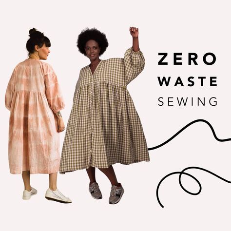 Hand Sew Dress, House Dress Sewing Pattern, Linen Clothes Patterns Free Sewing, Linen Dress Pattern Free, Diy Linen Dress, Zero Waste Sewing Patterns, Zero Waste Sewing, Sewing Patterns Clothes, Sewing Patterns Dress