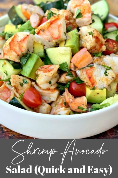 Ceviche Salad, Avocado Ceviche, Shrimp And Avocado Salad, Shrimp And Avocado, Salad Keto, Sea Food Salad Recipes, Shrimp Avocado Salad, Shrimp Salad Recipes, Shrimp Avocado