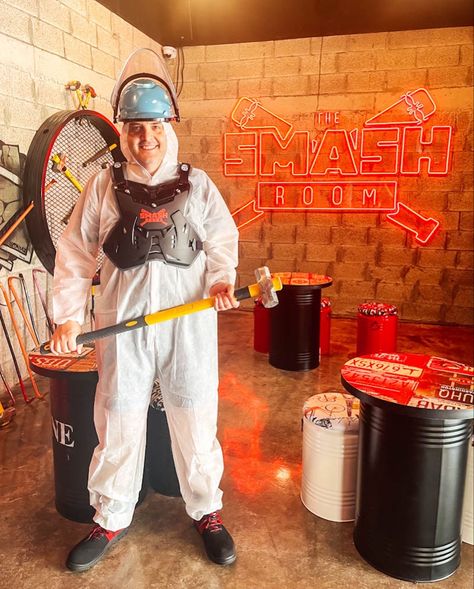 Ever wanted to let off some steam by smashing random things? Now you can do just @thesmashroom.ae 🔨 🎟️ Tickets start from AED69pp 🎸 Purchase additional items to smash ☕️ Cafe on-site & merchandise available to buy 👦 Suitable for kids from 5 years old ⏰ Mon-Thurs 12pm-10pm | Fri-Sun 12pm-11pm 📍Nahil Building | Al Rawdah | Abu Dhabi Want to know more? Check out our Smash Room blog post (link in bio). SAVE to plan your visit or TAG your bucket list buddies 😎 Follow us for more fun UAE ideas! Rage Room Business Plan, Rage Room Ideas, Smash Room, Rage Room, Kids Package, Rehabilitation Centre, Play Ideas, Abu Dhabi, Business Planning