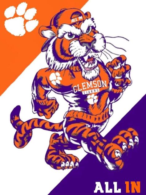 Clemson Tigers Football Wallpaper, Clemson Tigers Wallpaper, Clemson Campus, Tigers Wallpaper, Clemson Tigers Football, Paw Logo, Clemson Football, Tiger Football, Clemson University