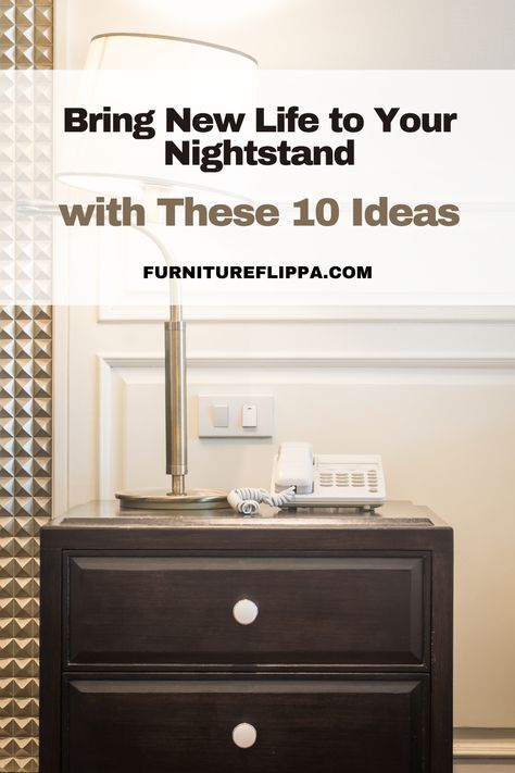 Breathe new life into your bedroom with these 10 inspiring refinished nightstand ideas! Discover the magic of paint, stain, and creative detailing to transform your old furniture. These DIY projects are perfect for adding a unique touch to your space. Modern Furniture Makeover, Refinished Nightstand, Nightstand Ideas, End Table Makeover, Nightstand Makeover, Painted Night Stands, Gray Nightstand, Dresser Refinish, Mid Century Nightstand