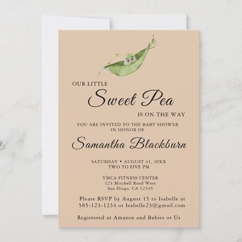 Sweet Pea Baby Shower, Baby Shower Invite, Baby Shower Invites, Invitation Wording, The Way You Are, You Are Invited, Sweet Pea, Shower Invitations, Baby Shower Invitations