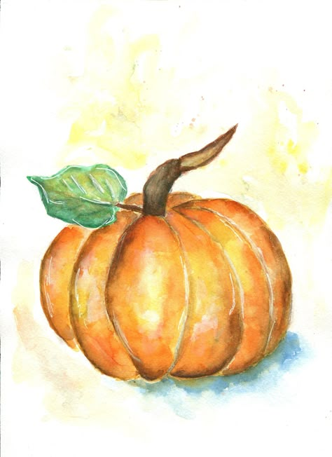 Pumpkin hand painted original watercolor painting on paper. Perfect to decorate for fall, thanksgiving gatherings and Halloween or for just the love of pumpkins. This is not a print, this an original watercolor painting.This painting does not come framed, it was used in the photo for display purposes only. This is on Canson watercolor paper, size 9 x 12.Daniel Smith professional watercolor paint.UV archival varnish was used to help fading. This purchase is for PERSONAL USE ONLY. Not meant to be Wren Watercolor, Fall Pumpkins Painting, Autumn Wall Decor, Fall Canvas Painting, Decorate For Fall, Professional Watercolor, Fall Wall Decor, Watercolor Pumpkins, Watercolor Paintings Easy