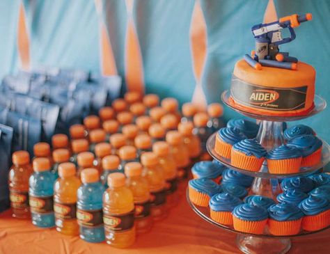 Nerf Birthday Party Ideas, Parties Themes, Girls Party Games, Nerf Birthday Party, Rolls Royce Silver Shadow, Nerf Party, 9th Birthday Parties, 10th Birthday Parties, Birthday Party Games