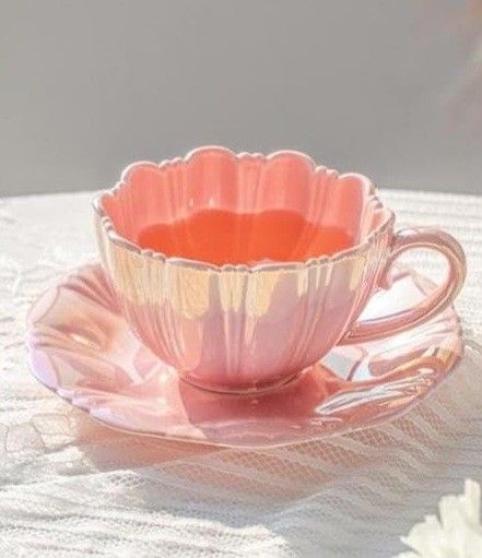 Simcat 8oz Ceramic Coffee Cups - Coffee Mugs Tea Mugs with Saucer Coffee Mug Set Ceramic Coffee Mugs for Woman funny coffee mug Cups for Coffee Drinks,Cappuccino,Latte,Americano and Tea (Pink) Lady Aphrodite, Aesthetic Items, Blue Coffee Mugs, Bakery Decor, Ceramic Tea Set, Flower Cup, Old Fashion Dresses, Pink Ceramic, Cute Decor