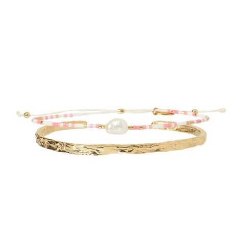 Get that summer feeling with our beaded pearl, golden Summer Bracelet Stack. Featuring the fun and colourful Dixie Bracelet complimented with the classic crushed Helios Cuff, this stack will easily become an everyday favourite. Available in Blue and Pink  18k Gold plated (1 micron thick) E-coating for a premium finish Miyuki Beads Freshwater Pearls Lead & Nickel Free Tarnish and Water Resistant Malleable for an adjustable fit CARING FOR YOUR AOE JEWELS  At Arms Of Eve, we take great pride in the Summer Bracelet Stack, Golden Summer, Summer Wishlist, Summer Bracelet, Summer Bracelets, Jewelry Essentials, Jewelry Lookbook, Miyuki Beads, Summer Feeling