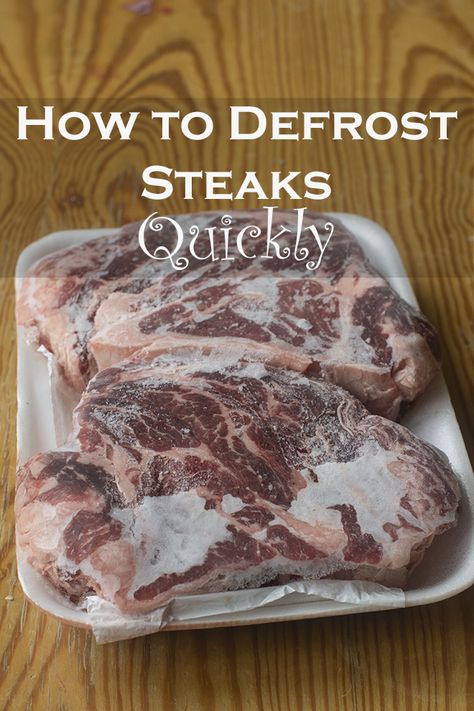 Discover how to defrost steaks with a variety of methods. #defrost #howto #steak #beef via @cookthestory Steak Tip Recipes, Steaks In Air Fryer, Air Fryer Steak Recipes, Steak In Air Fryer, Cook Frozen Steak, Steak Sides, Frozen Steak, Frozen Beef, Big King