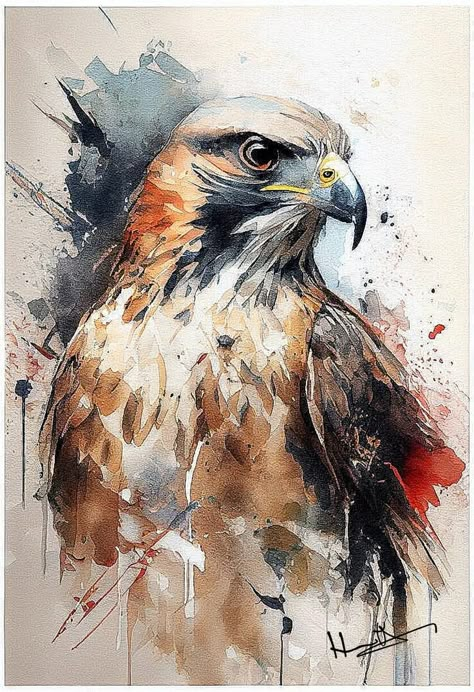 Bird Paintings On Canvas, Eagle Painting, Art Plan, Bird Watercolor Paintings, Painting Birds, Eagle Art, Watercolor Birds, Bird Paintings, Art Drawings Sketches Pencil