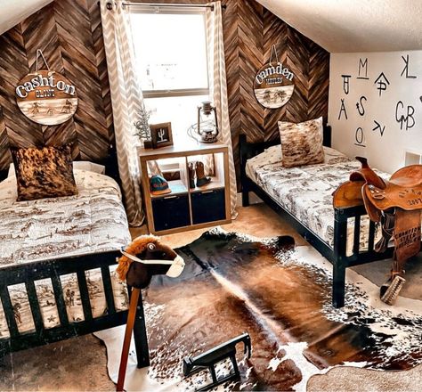 Western Boys Room, Western Kids Rooms, Room Inspo Modern, Cowboy Bedroom, Western Room Ideas, Cowboy Room, Western Bedrooms, Cowgirl Room, Western Nursery