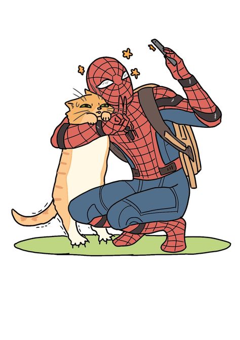 Spider Cat, Comic Cartoon, Marvel Spiderman, Spiderman, Marvel