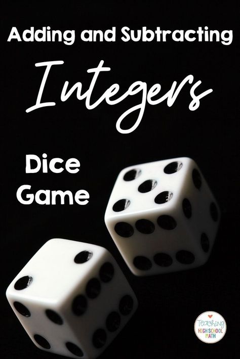 Integer Games, Integers Activities, Teaching Integers, Math Integers, Adding And Subtracting Integers, Integers Worksheet, Subtracting Integers, Integer Operations, Math Lab