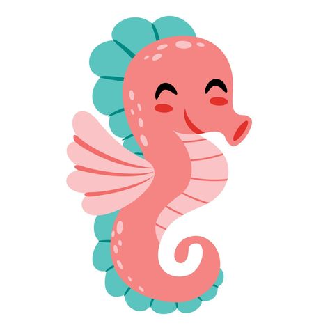 Cartoon Drawing Of A Seahorse Seahorse Cartoon, Sea Ponies, Seahorse Drawing, Cartoon Sea Animals, Water Creatures, Learning Websites, Sea Theme, Kids Outdoor, Cartoon Drawing