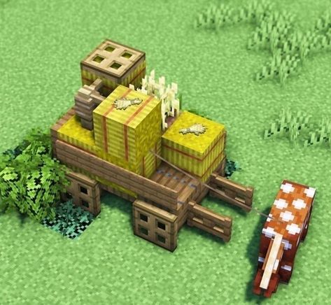 Cute Cottage Minecraft Builds, Minecraft Boathouse Ideas, Minecraft Mini Builds Aesthetic, Minecraft Water Well Ideas, Minecraft Cars Ideas, Minecraft Anvil Room, Minecraft Farming House, Minecraft Market Stalls Cottagecore, Minecraft Small Town Ideas