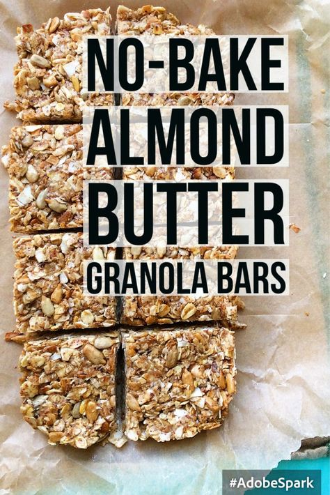 Oat Granola Bars, Healthy Homemade Granola Bars, Homemade Granola Bar, Almond Butter Granola, Honey Making, Homemade Granola Bar Recipe, Homemade Granola Bars Healthy, Coconut Chia Seed Pudding, Granola Bar Recipe