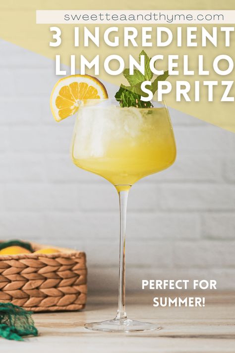 Lemonchello Drinks, Limoncello Drinks, Summer Pasta Dishes, Limoncello Spritz, Limoncello Cocktails, Limoncello Recipe, Italian Drinks, Spritz Recipe, Italian Cocktails