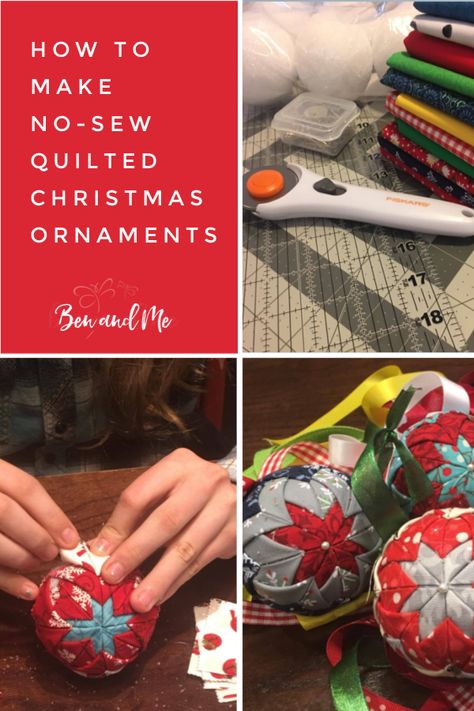 Christmas Tree Ornaments To Make, Diy Quilted Christmas Ornaments, Sewn Christmas Ornaments, Fabric Christmas Ornaments Diy, Folded Fabric Ornaments, Beautiful Ornaments, Quilted Ornaments, Christmas Ornaments Diy, Quilted Christmas Ornaments