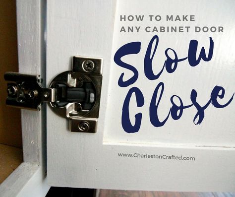 How to Make ANY Cabinet or Drawer Slow Close - Charleston Crafted Renovation Budget, Diy Kitchen Renovation, Plywood Cabinets, New Kitchen Cabinets, Diy Kitchen Cabinets, Diy Renovation, Diy Remodel, Kitchen Remodeling Projects, Diy Interior