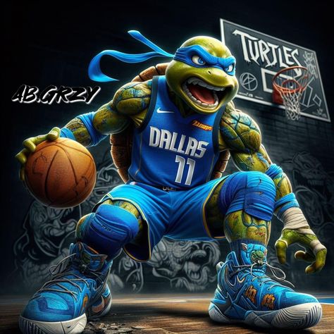 Tmnt Basketball, Ninja Turtles Art Draw, Penny Collection, Cool Cartoon Drawings, Joker Photos, Hood Wallpapers, Turtle Wallpaper, Junkyard Dog, Nba Art