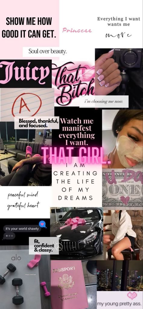 Baddie Vision Board, Vision Mood Board, Vision Board Collage, Vision Board Examples, Life Goals Future, Losing 40 Pounds, Vision Board Wallpaper, Vision Board Photos, Vision Board Goals