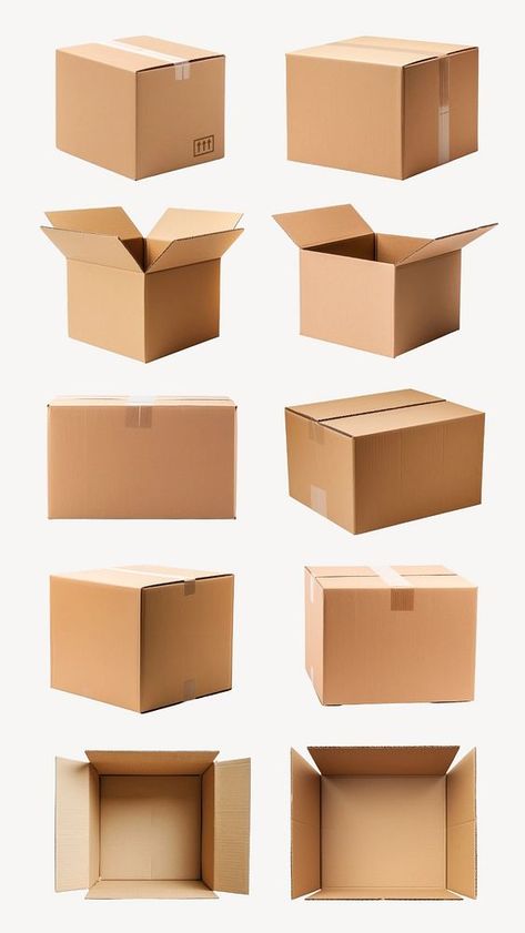 Parcel Box Design, Element Of Design, Parcel Box, Stock Design, Awesome Designs, Collection Box, Shipping Boxes, Box Mockup, Paper Crafts Diy Tutorials