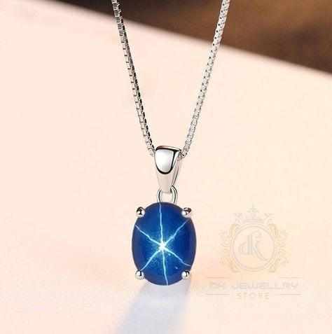 Star Sapphire Necklace, Blue Star Sapphire, Necklace Star, Crystal Healing Stones, Direct Lighting, Star Sapphire, Special Jewelry, Fancy Jewelry, Sapphire Necklace