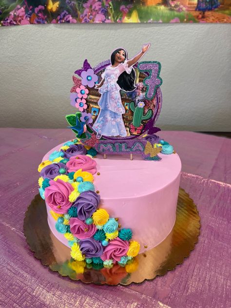 Isabella Birthday Cake, Encanto Treats, Encanto Birthday Cake, Encanto Cake, Encanto Birthday, Encanto Party, 3rd Birthday Cakes, Easter Hats, Pretty Birthday Cakes