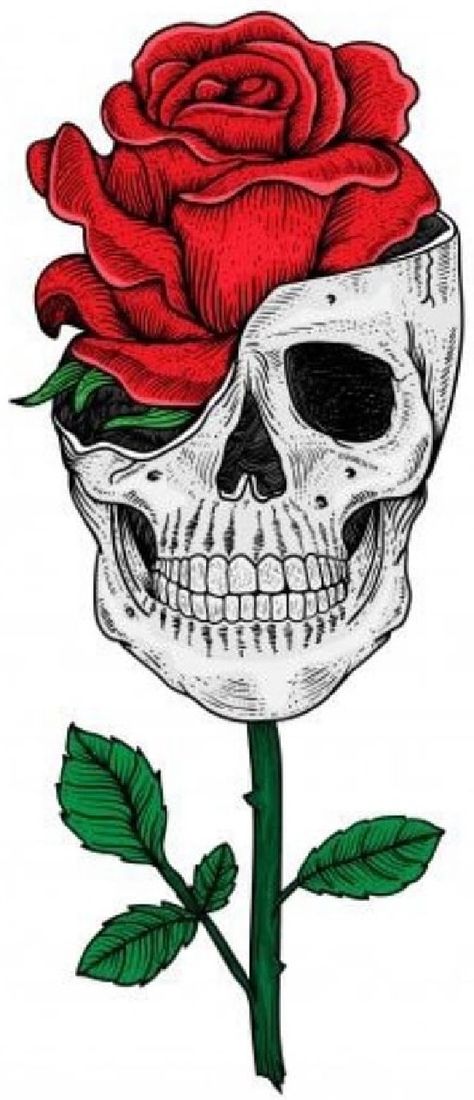 Skull And Rose Drawing, Skeleton Hands Drawing, Make A Stencil, Skull Drawings, Gothic Drawings, Easy Disney Drawings, Skull Sketch, Rose Sketch, Skull And Roses