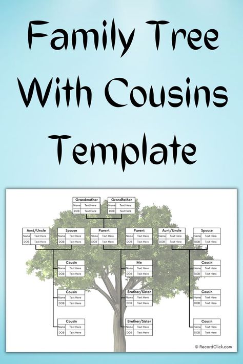 Family History Crafts, Genealogy Crafts, Family Trees Diy, Free Family Tree Template, Family Tree Printable, Family Tree Designs, Tree Template, Family Tree Chart, Family Tree Genealogy